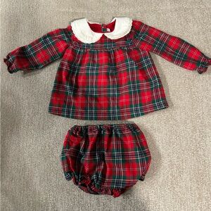 Janie and Jack The Tartan Baby Matching Set | Red Plaid| Size 18-24 months
